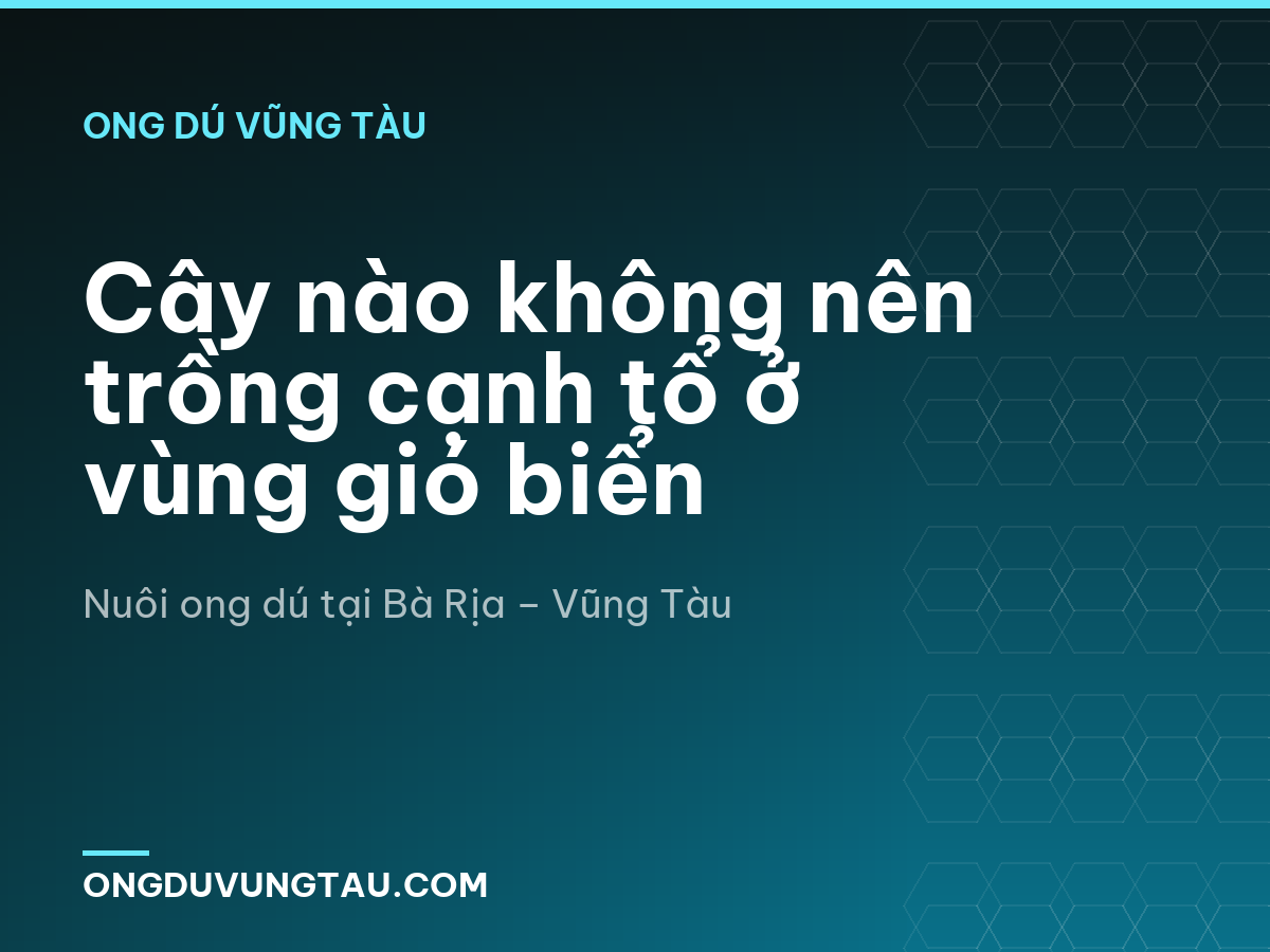 Cây nào không nên trồng cạnh tổ ở vùng gió biển